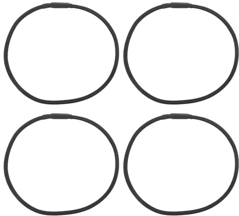 Toyvian 4 Anillos Elásticos de Goma Negros para Soporte de Micrófono, Accesorios de Suspensión para Estudio de Grabación, Repuestos de 4.5 Cm para Montaje Antivibración