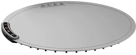 Generic Vassoio Riscaldante Elettrico Scaldavivande Silicone Facile Da Pulire Piastra Tavolo Multifunzione Tappetino Riscaldante Portatile Regolabile Adatto P, Rotondo Grigio