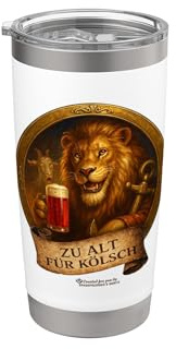 Düsseldorfer - Mensaje en alemán Zu Alt für Kölsch Düsseldorf Vaso térmico de acero inoxidable de doble pared