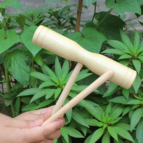 HUSHUI Strumenti Musicali a Cilindro in Legno a Doppio Suono per Giocattoli Educativi per Bambini con Eccellente qualità del Suono e Durata (Piccolo cilindro sonoro doppio)