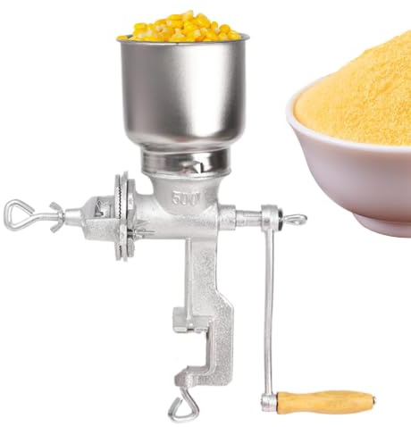 Kornkvarn | Verktyg med justerbar gjutjärnsvev | manuell kornkvarn | för , slipning, beredning, tortillas, pasta, kaffe, bageri,