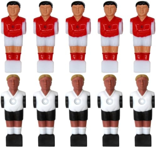 Alasum 10 Figuras de Futbolín de Plástico Resistentes Superficie Suave para Reemplazo en Fútbol de Escritorio Masculino, Accesorios Ideales para Juego en Casa