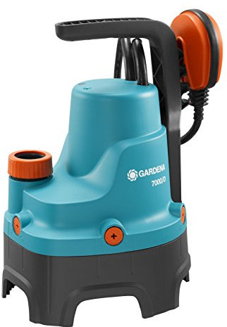 Bomba sumergible de aguas sucias Classic 7000/D de GARDENA: bomba sumergible, caudal 7000 l/h, funcionamiento automático, robusta y eficaz, interruptor flotador, sin mantenimiento (1665-20)