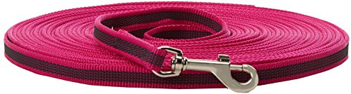 IDC Color & Gray justerbart koppel med dubbel karbinhake, 14 mm x 2,2 m, rosa-grå