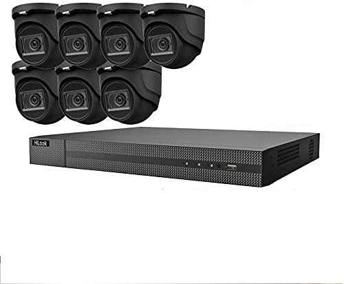 HILOOK 8MP CCTV 4K UHD DVR 8CH SYSTEM INDOOR OUTDOOR 7X VIVID HD CAMERAS 30M NIGHT VISION SECURITY CAMERA KIT UK (6TB HDD, GREY)