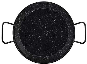 Metaltex - Poêle à paella à induction en acier émaillé 4 portions (30 cm), couleur unique