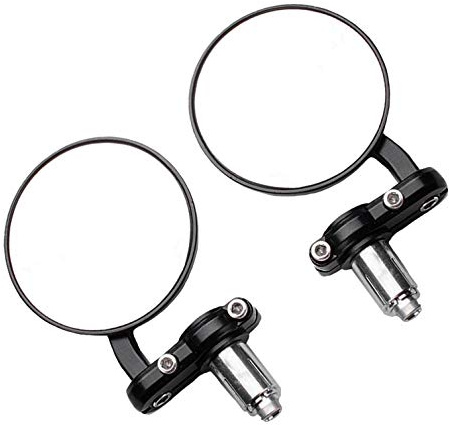 Universal Motorrad Spiegel - 7,6 cm runder klappbarer Barend-Seitenspiegel für Honda, Roller, Suzuki, Yamaha, Kawasaki, Harley Davidson und mehr