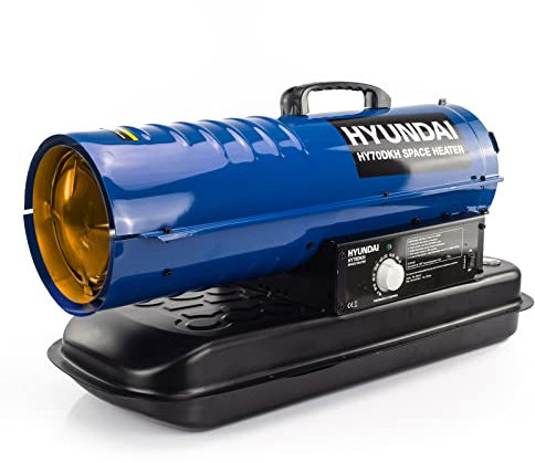 Hyundai Diesel Space Heater, 70,000BTU 20kW 140W Kerosene Heaters, Industrial Heater, Ideal for heating medium-sized garages, factories and workshops