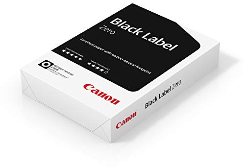 Canon Black Label Zero Druckerpapier, 2-fach gelocht, A4, 80 g/m², 1 Ries (500 Blatt), kohlenstoffneutrales Papier für Alltag und Büro