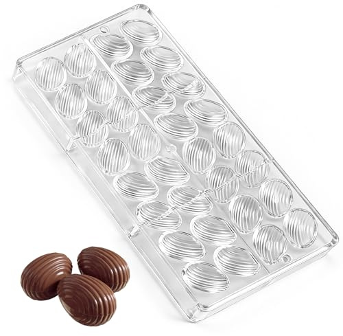 KOMUNJ Pralinenform, viereckig, mit 21 Löchern Pattern, Backzubehör aus Polycarbonat, Backgeschirr-Backwerkzeug, Küchenbedarf, für DIY-Handarbeit, Maker-Eisform