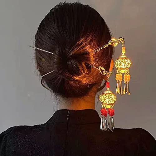 Horquilla de borla Pincel Chino Peine de pelo chino Horquillas vintage borla horquilla linternas horquilla palillos accesorios para el peinado para mujeres 2 piezas