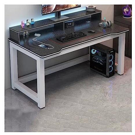 Laptop-Tisch Computertisch PC-Desktop-Tisch, doppelter Desktop-Schreibtisch for Studenten, Zuhause, Schlafzimmer, Arbeitstisch, Bürotisch, einfacher Gaming-Tisch, PC-Tisch Arbeitstisch für das Heimbür