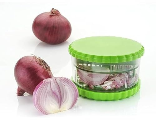 Multi Crusher/Multi Cutter for Garlic, Ginger, Onion, Chilli, Dry Fruits Chopper with Stainless Steel Blades (Pack of 1, Multicolour)