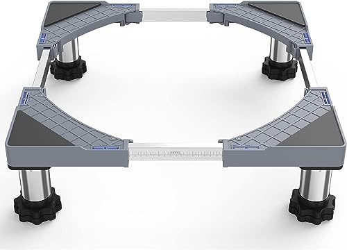 DEWEL Base para Lavadora, Base Ajustable para Frigorífico, Lavavajillas, Congelador, Mueble de Cocina y Electrodomésticos Estáticos (Ajustable 45-67 cm, Altura 13-17 cm)