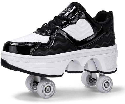 StejaR Deform Rad Skates Roller Schuhe Casual Deformation Sneaker Walk Skates Männer Frauen Runaway Skates Vierrad,39