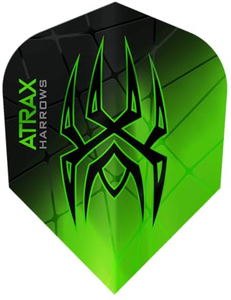 Harrows Dart Atrax Prime Dart Flight speziell laminiert Dartflight (Grün)