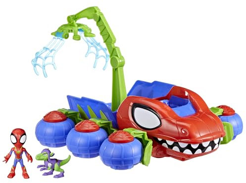 Spidey, Véhicule Dino 2 en 1, Voiture Tout-Terrain Avec Figurines incluses, Des 3 ANS