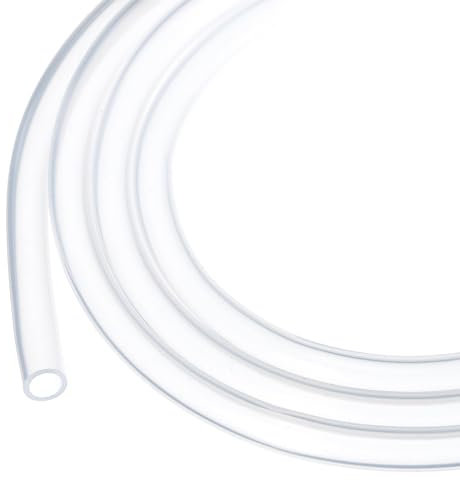 Rebower Tuyau en Silicone de 3 Mètres, 5 mm de Diamètre Intérieur et 7 mm de Diamètre Extérieur, Transparent, en Plastique Industriel pour Pompage, Vidange, Irrigation et Brassage