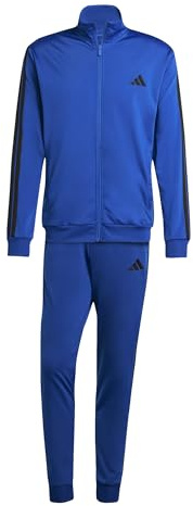 adidas Uomo Sportswear Basic 3 Stripes Tricot Track Suit, team royal blue, L