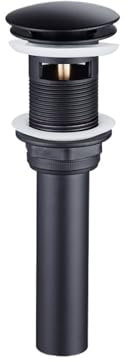 Bonde De Lavabo Lavabo de salle de bains noir mat, Drain Pop-Up, double Style, clic-clac, vanité, égouttoir à déchets Siphon Lavabo (Color : With overflow A)