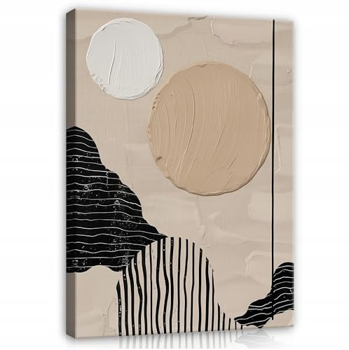 WallArena Leinwand Bilder Abstrakt Mond Leinwandbilder 70x100 cm | Bild auf leinwand, Wandbild XXL groß Wandbilder für Wohnzimmer Schlafzimmer Wohnzimmerbilder Modern kunstdruck