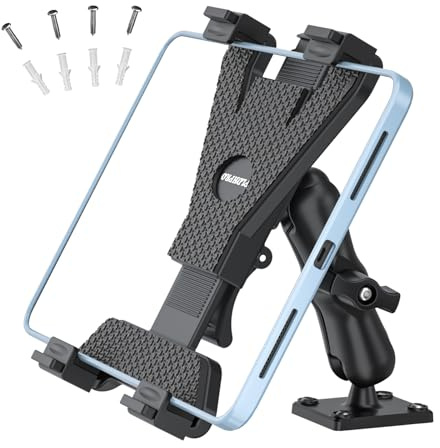 PLDHPRO Tablet Holder, Adjustable Tablets Mount Heavy Duty Drill Base Stand Compatible with iPad, Samsung Galaxy Tab and Other 7-12.9 Tablets for Commercial Vehicles, Trucks