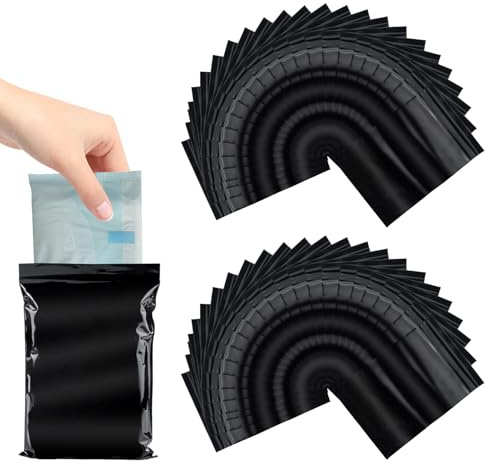 Sanitary Disposal Bags, 120 Pcs Period Bag, Balck Tampon Disposal Bags, Personal Self-Sealing Sanitary Bag for School Pad Ideal for Hiking, Protected Women's Privacy