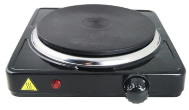 FLM SYSTEM Fornello Elettrico Da Campeggio; 1500w 18,5 CM Da Campeggio; Fornello elettrico 1 piastra; Elettrico Portatile