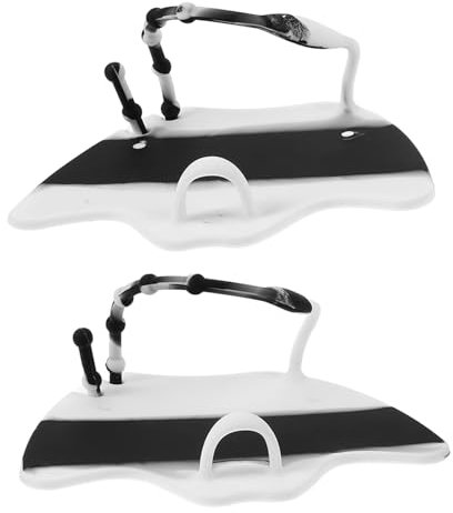 Silikon Schwimmhandschuhe mit Schwimmhäuten, Verstellbar, 1 Paar
