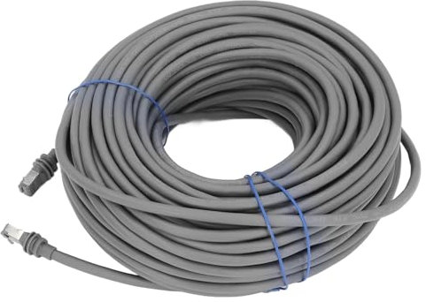 Walfront Cavo Sostitutivo Satellitare Rettangolare 150 Piedi, velocità di Trasferimento Dati 2000 Mbps per Parabola e Router di Terza Generazione per Uso Interno Ed Esterno