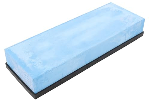Piedra para Afilar Cuchillos Profesional con Base Antideslizante, Grano 10000, Incluye Micropolvo de óxido de Aluminio, Piedra Aplanadora, Guía Angular, Correa de Cuero