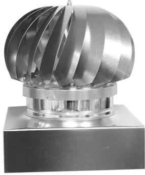 PIKAPPA 1304 Aspirateur éolien galvanisé à base carrée 370x370 mm pour conduits et conduits de cheminée