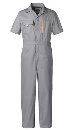 SUSHIMIAN Arbeitsanzug Herren Kurzärmeliger Overall Arbeitsoverall Arbeitsschutzanzug Kurzarm-Overall Arbeitskleidung Arbeits-Overalls mit Vielen Taschen