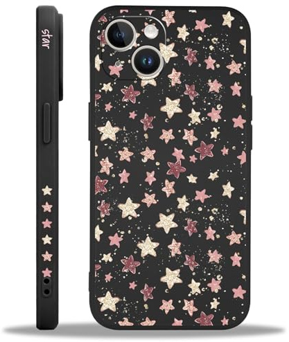 Yoedge Cover per iPhone 13 Mini con Stella Aesthetic Disegni Colorato Star Motivo, Sottile Morbida Silicone Custodia Antiurto Bumper Protettiva Y2K Case per Donne Ragazza per iPhone 13 Mini 5,4, Rosa
