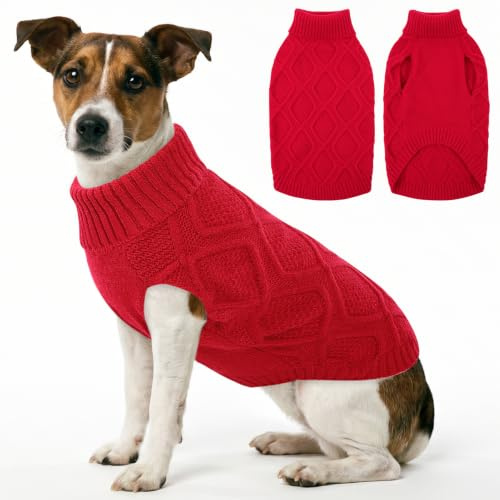 KONVINIT Hundepullover Rollkragen Pullover für Hunde Weicher Winter s
