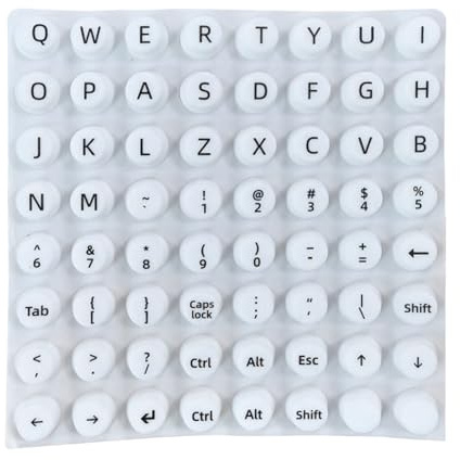 Keyboard Bubble Stickers, Keycap Covers, 0.47x0.3 Inches Per Piece Long Nail Protection, Transparent Letter Design, Typing Skin for Computer, Laptop, Keyboards, Home, Travel