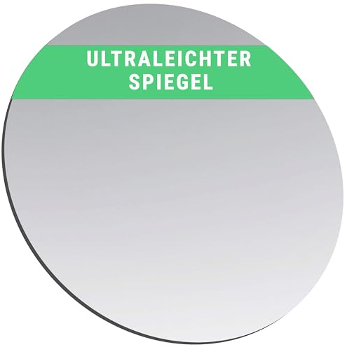 Falkenhorn Handspiegel – doppelseitiger, ultraflacher Acryl-Spiegel rund, ideal für Basteln, Kinder, Deko, DIY, Geldbörse, Kosmetik, Tasche – 15,0 cm (rund), 1 Stück