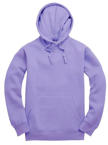 Mellor Design Unisex Pullover Hoodie – Classic Fit Hooded Sweatshirt for Men & Women – Casual Plain Hooded Top, Lavender, XL