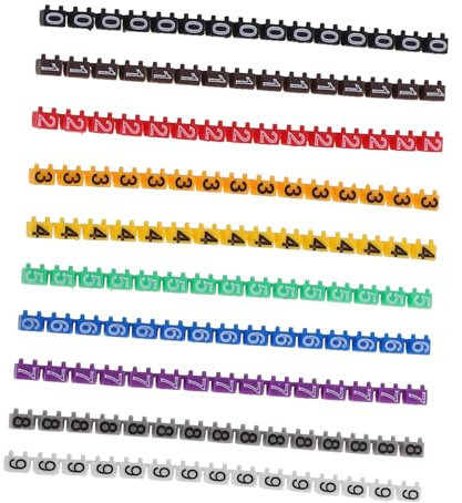 DOITOOL 150piezas Marcadores De Cables Tubos De Número Plástico Reutilizables Para Identificación De Cables Para Electrónica y Redes