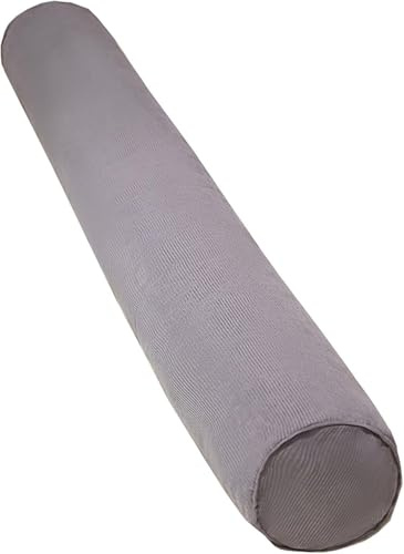 Hoowarm Rollenkissen Lang 60/80/100/120/150cm Nackenrolle Weichem Bequemes Zylindrisches Nackenkissen Abnehmbar für Kopf, Nacken, Rückenstütze Kissenrolle für Bett und Couch(Grau,120x20cm/47x8in)