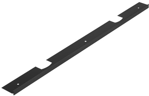 cyclingcolors 1x Jonction plan de travail 38mm profilé baguette de finition rayon 0mm 600mm, rallonge noir mat