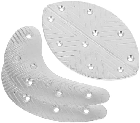 ibasenice Kit Protège-talons Métalliques Semelles de Réparation, Demi-lune et Croissant, Métal Résistant, 4 Pièces, Protection Chaussures Homme, Usage Extérieur et Chantier, Confort