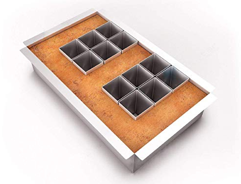 Graziano, Teglia Numeri Componibile, Teglia Realizzata in Alluminio con 12 Cubetti, Ideali per Realizzare Dolci a Forma di Numero, Lavabile in Lavastoviglie
