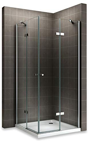 MAYA Cabine de douche H 180 cm verre transparent 80 x 80 cm