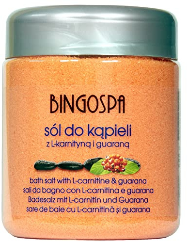 BINGOSPA Sal de baño espumosa con L-carnitina y guaraná para una piel firme, refrescante y relajante 580 g