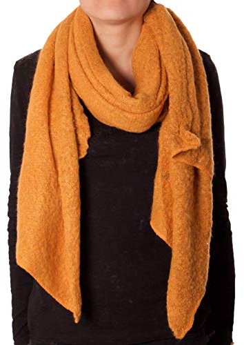 Fashion YOU WANT Damen XXL SCHAL kariert und mit Stern Motiv kuschelig warm Trend Stola XXL Tuch KARO HALSTUCH SCARF PONCHO CAPE WARM NEU WINTERSCHAL HERBSTSCHAL DECKENSCHAL WEICH (UNI curry)