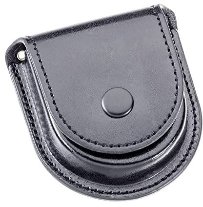 Eichmüller since 1950 Taschenuhrencase aus Kunstleder - Schwarz - Vintage Etui für Pocket Watches - Gürteltasche