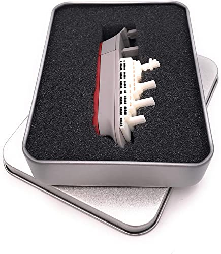 Onwomania Boot Schiff Frachter Dampfer grau USB Stick in Alu Geschenkbox 128 GB USB 3.0