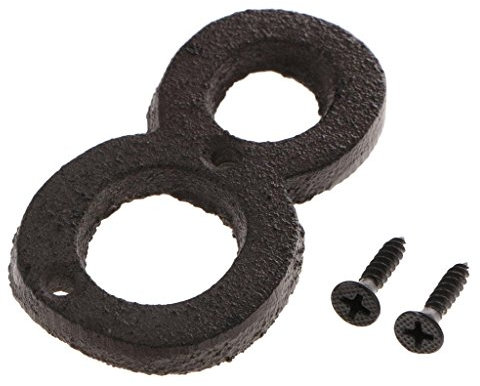 Numeri civici in ferro battuto nero, numero 8, numero 8, colore nero