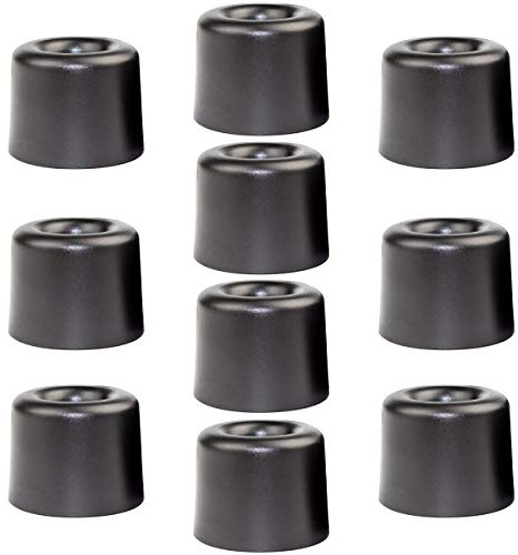 Enkotrade 10 Stück Türstopper Ø 30mm, zum Festschrauben, aus Kunststoff, Türpuffer Türanschlag oder als Möbelfuß verwendbar